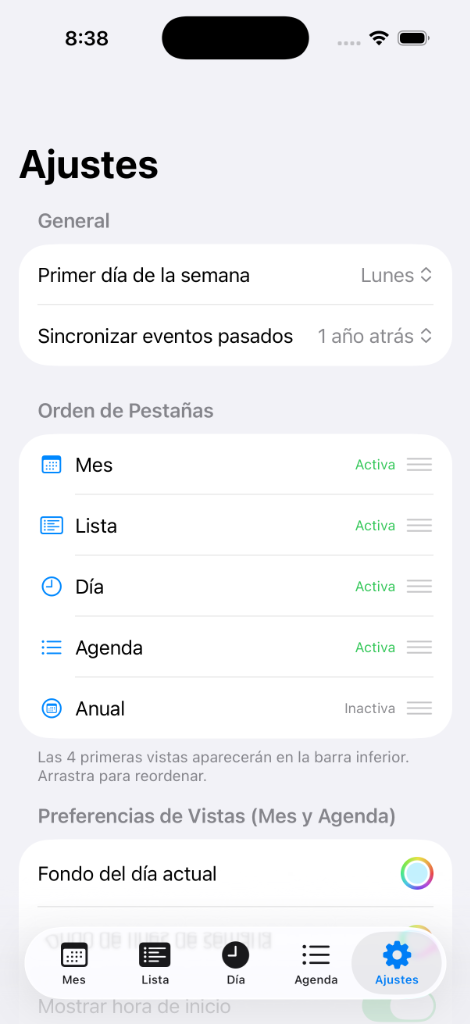 Captura Ajustes